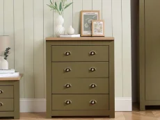 Birlea Birlea Highgate Olive and Oak Effect 4 Drawer Chest of Drawers