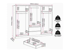 Seconique Seconique Malvern Sonoma Oak 6 Door 2 Drawer Wardrobe
