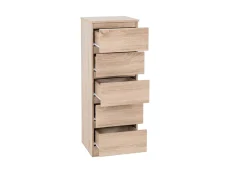 Seconique Seconique Malvern Sonoma Oak 5 Drawer Narrow Chest of Drawers