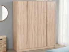 Seconique Seconique Malvern Sonoma Oak 4 Door Wardrobe