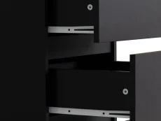 Seconique Seconique Malvern Black 5 Drawer Narrow Chest of Drawers