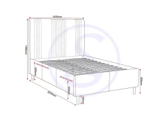 Seconique Seconique Maine Taupe Velvet Bed Frame