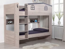 Seconique Seconique Hector Ash Grey Wooden Bunk Bed Frame