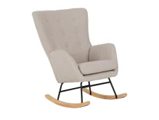 Seconique Seconique Hayden Beige Fabric Rocking Chair