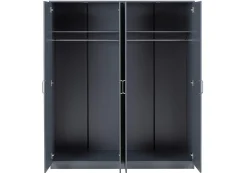 Seconique Seconique Dakota Dark Grey 4 Door Wardrobe