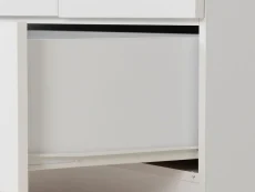 Seconique Seconique Dakota White 2 Door 1 Drawer Mirrored Wardrobe