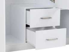 Seconique Seconique Dakota White 3 Door 2 Drawer Mirrored Wardrobe