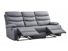 Kidsaw Kidsaw Berkshire Grey 3 Seater Recliner Sofa