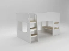 Kidsaw Kidsaw Canbrera White Wooden Mid Sleeper Bed