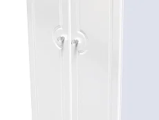 Welcome Welcome Balmoral White High Gloss 2 Door 2 Drawer Tall Double Wardrobe (Assembled)