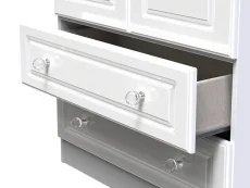 Welcome Welcome Balmoral White High Gloss 2 Door 2 Drawer Tall Double Wardrobe (Assembled)