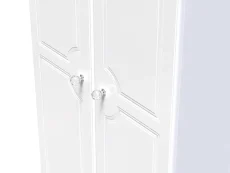 Welcome Welcome Balmoral White High Gloss 2 Door Tall Double Wardrobe (Assembled)
