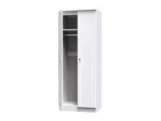 Welcome Welcome Balmoral White High Gloss 2 Door Tall Double Wardrobe (Assembled)