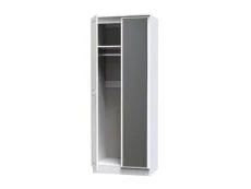 Welcome Welcome Balmoral White High Gloss 2 Door Tall Mirrored Double Wardrobe (Assembled)