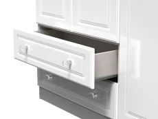 Welcome Welcome Balmoral White High Gloss 3 Door 2 Drawer Tall Triple Wardrobe (Assembled)