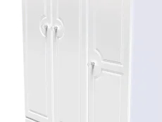 Welcome Welcome Balmoral White High Gloss 3 Door 2 Drawer Tall Triple Wardrobe (Assembled)
