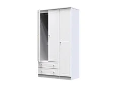 Welcome Welcome Balmoral White High Gloss 3 Door 2 Drawer Tall Triple Wardrobe (Assembled)