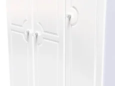 Welcome Welcome Balmoral White High Gloss 3 Door 2 Small Drawer Triple Wardrobe (Assembled)