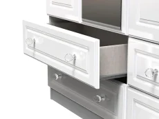 Welcome Welcome Balmoral White High Gloss 3 Door 4 Drawer Mirrored Triple Wardrobe (Assembled)