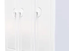 Welcome Welcome Balmoral White High Gloss 3 Door 4 Drawer Tall Triple Wardrobe (Assembled)