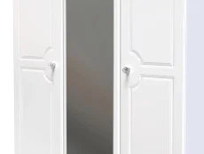 Welcome Welcome Balmoral White High Gloss 3 Door Mirrored Triple Wardrobe (Assembled)