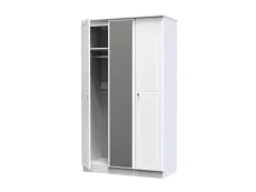 Welcome Welcome Balmoral White High Gloss 3 Door Mirrored Triple Wardrobe (Assembled)