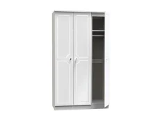 Welcome Welcome Balmoral White High Gloss 3 Door Tall Triple Wardrobe (Assembled)