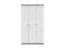 Welcome Balmoral White High Gloss 3 Door Tall Triple Wardrobe (Assembled)