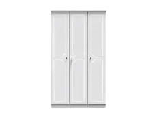 Welcome Welcome Balmoral White High Gloss 3 Door Tall Triple Wardrobe (Assembled)