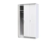 Welcome Welcome Balmoral White High Gloss 3 Door Tall Triple Wardrobe (Assembled)