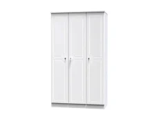 Welcome Welcome Balmoral White High Gloss 3 Door Tall Triple Wardrobe (Assembled)