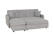 Seconique Seconique Chelsea Silver Grey Fabric Corner Sofa Bed