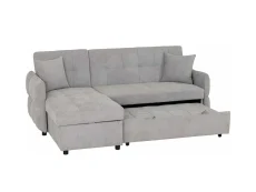 Seconique Seconique Chelsea Silver Grey Fabric Corner Sofa Bed