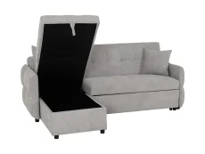 Seconique Seconique Chelsea Silver Grey Fabric Corner Sofa Bed