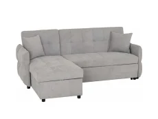 Seconique Seconique Chelsea Silver Grey Fabric Corner Sofa Bed