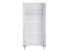 Seconique Seconique Miami White and Gold 2 Door Wardrobe