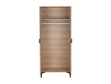 Seconique Seconique Miami Oak and Black 2 Door Wardrobe