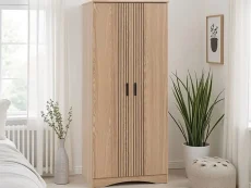 Seconique Seconique Tessa Natural Oak 2 Door Wardrobe