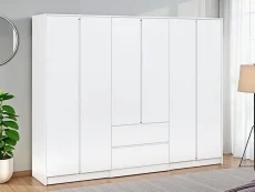 Seconique Malvern White 6 Door 2 Drawer Wardrobe Seconique Malvern White 6 Door 2 Drawer Wardrobe