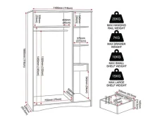 Seconique Seconique Tessa Natural Oak 3 Door Mirrored Wardrobe