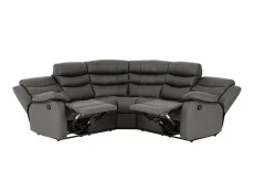 Seconique Seconique Roma Grey Faux Leather Corner Recliner Sofa