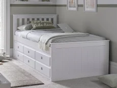 Bedmaster Bedmaster Nova White 6 Drawer Wooden Bed Frame