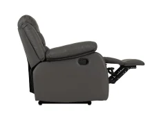 Seconique Seconique Roma Grey Faux leather 3 Seater Recliner Sofa