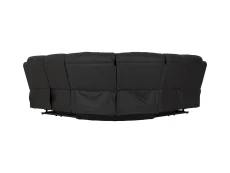 Seconique Seconique Roma Black Faux Leather Corner Recliner Sofa