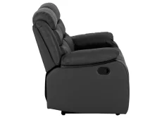 Seconique Seconique Roma Black Faux Leather 2 Seater Recliner Sofa