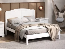 Seconique Stratford White Wooden Bed Frame