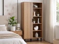 Seconique Seconique Tessa Natural Oak 1 Door Bookcase