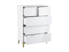 Seconique Seconique Miami White and Gold 3+2 Drawer Chest of Drawers