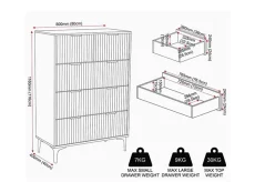 Seconique Seconique Miami Oak and Black 3+2 Drawer Chest of Drawers