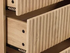 Seconique Seconique Miami Oak and Black 3 Drawer Chest of Drawers